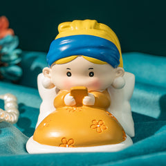 Cute Cartoon Pearl Earring Girl Figurine