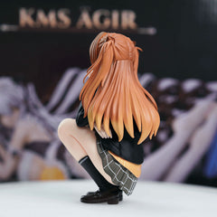 Cute Squat-Posed Anime Girl Figure